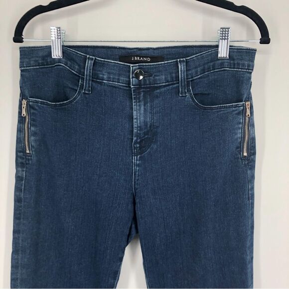 J Brand Jeans Womens 29 Tali Skinny Jeans in Blue Depth Zipper Ankle - Picture 6 of 14